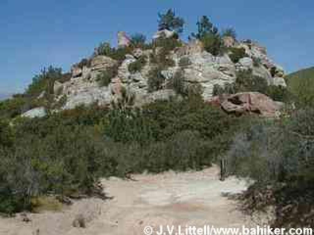 Rock formation at the junction of Chaparral Loop and Lower Chaparral