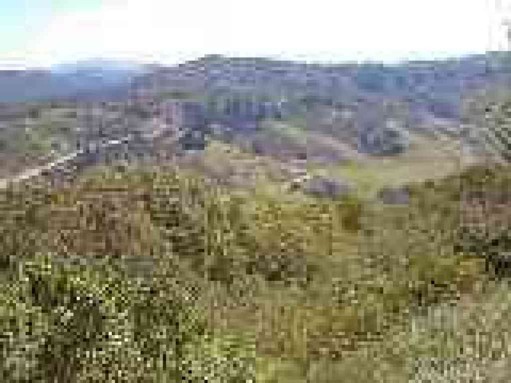 View down to the valley