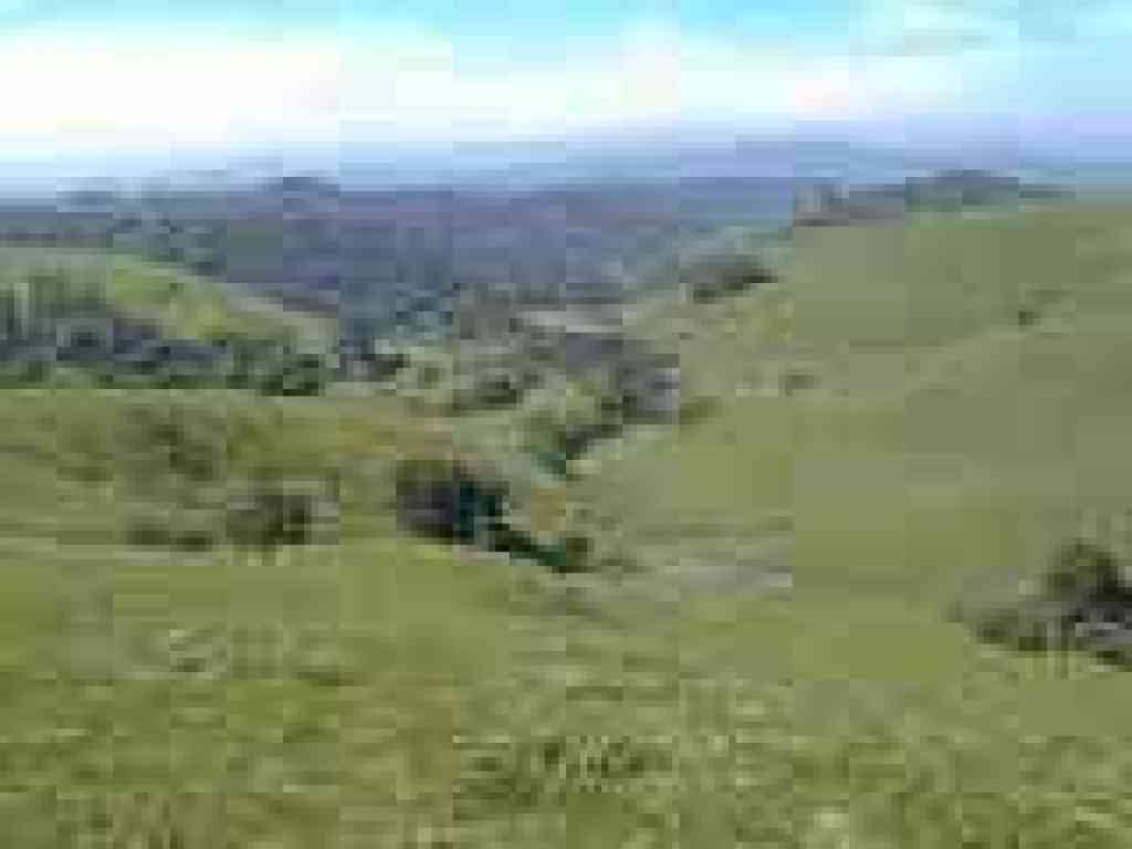 View down to the valley