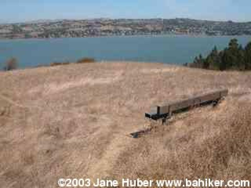 Bench looking north across the strait