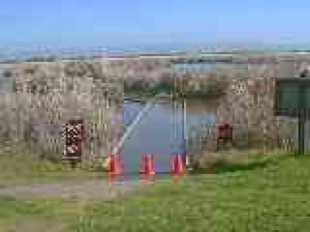 Flooded boardwalk section
