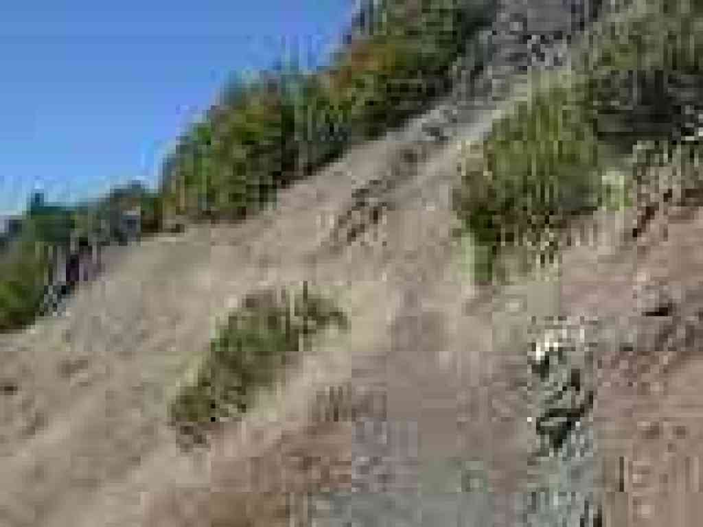 Edging along the hillside