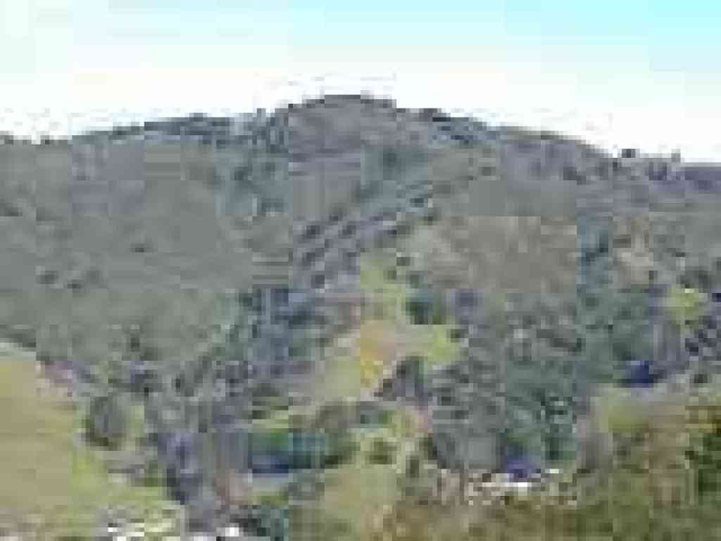 Chaparral covered hills to the west