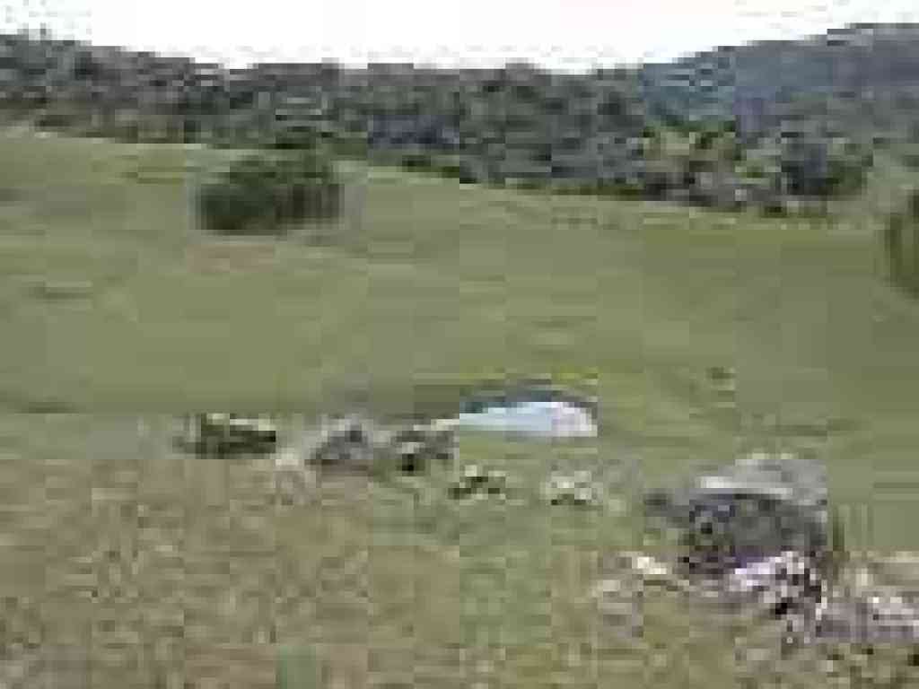 Little pond and pretty hillside