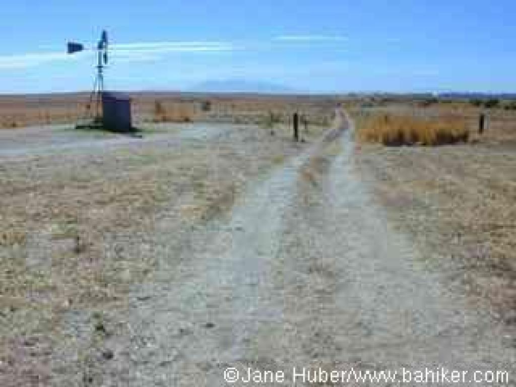 A water tower on the side of South Pasture Trail