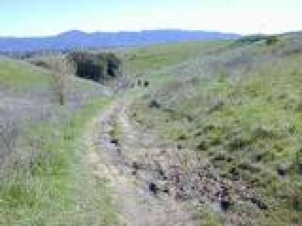 Looking back downhill