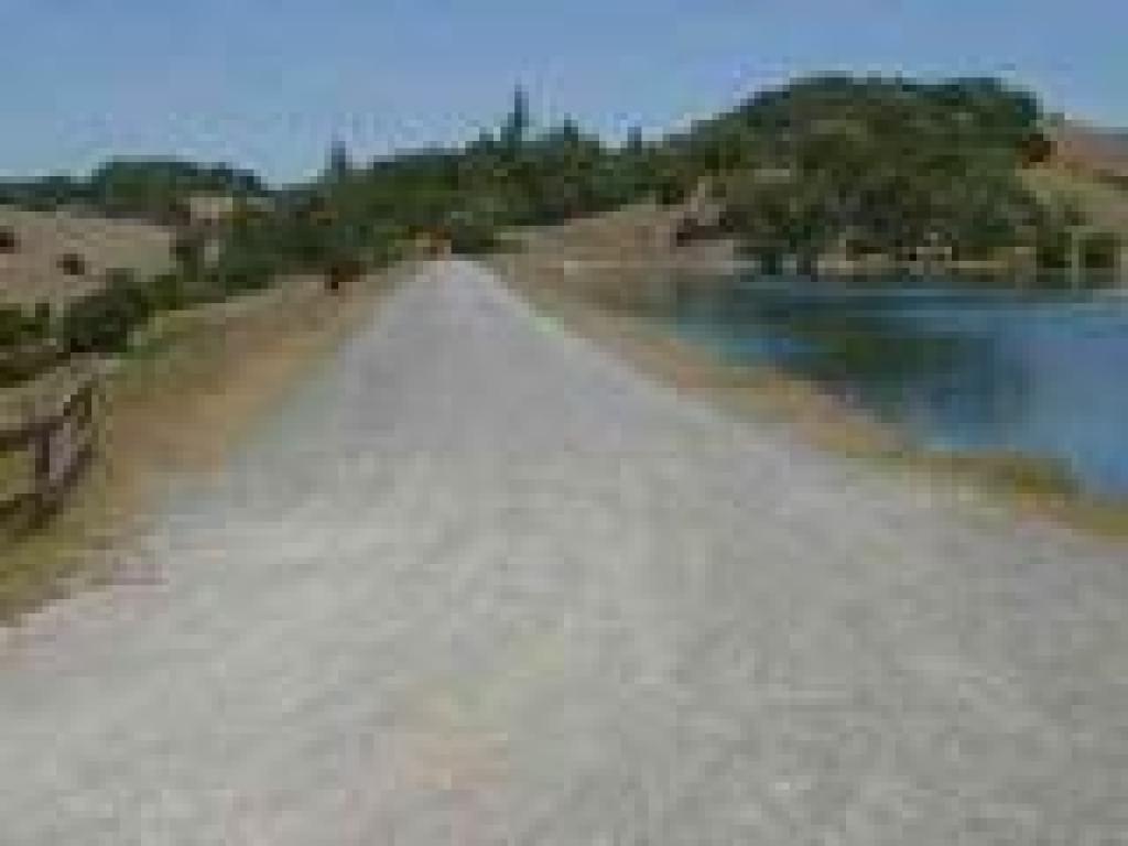 Returning across the dam
