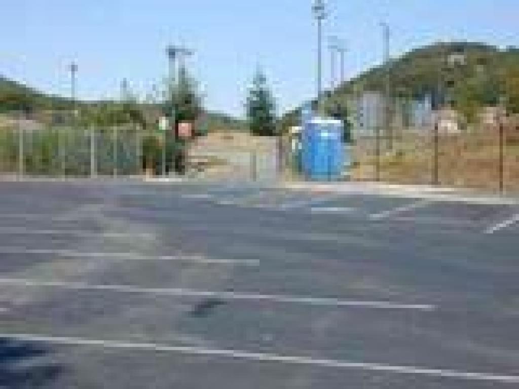 Trails start near the sports fields