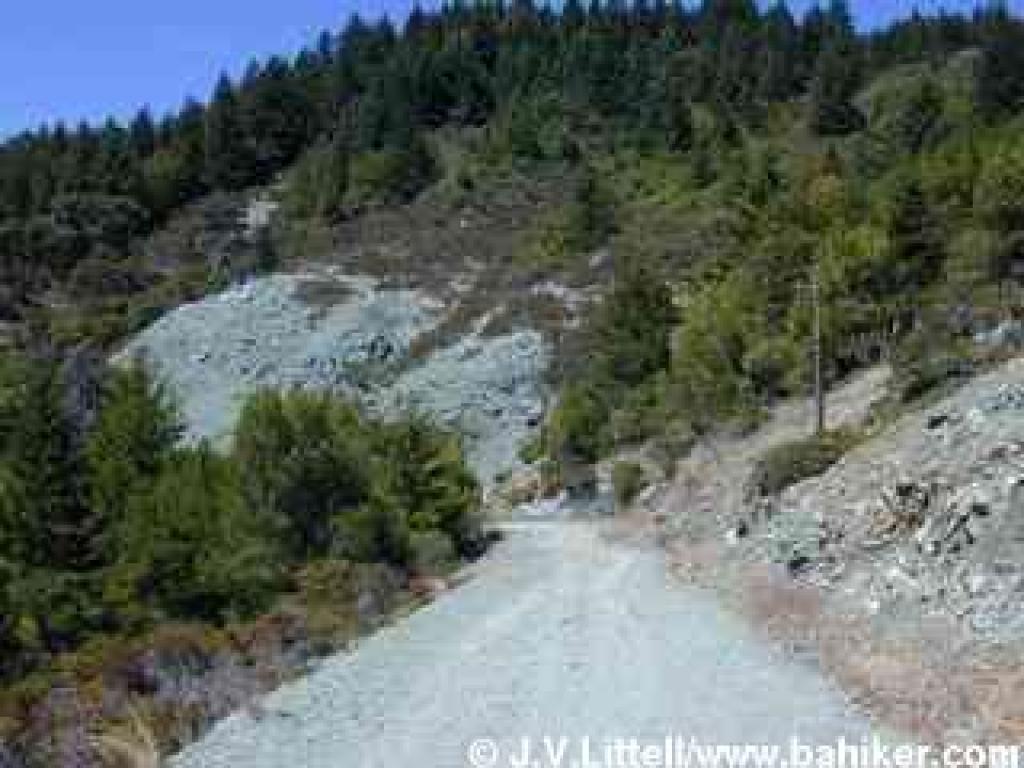 Serpentine in conspicuous on Old Stage Road