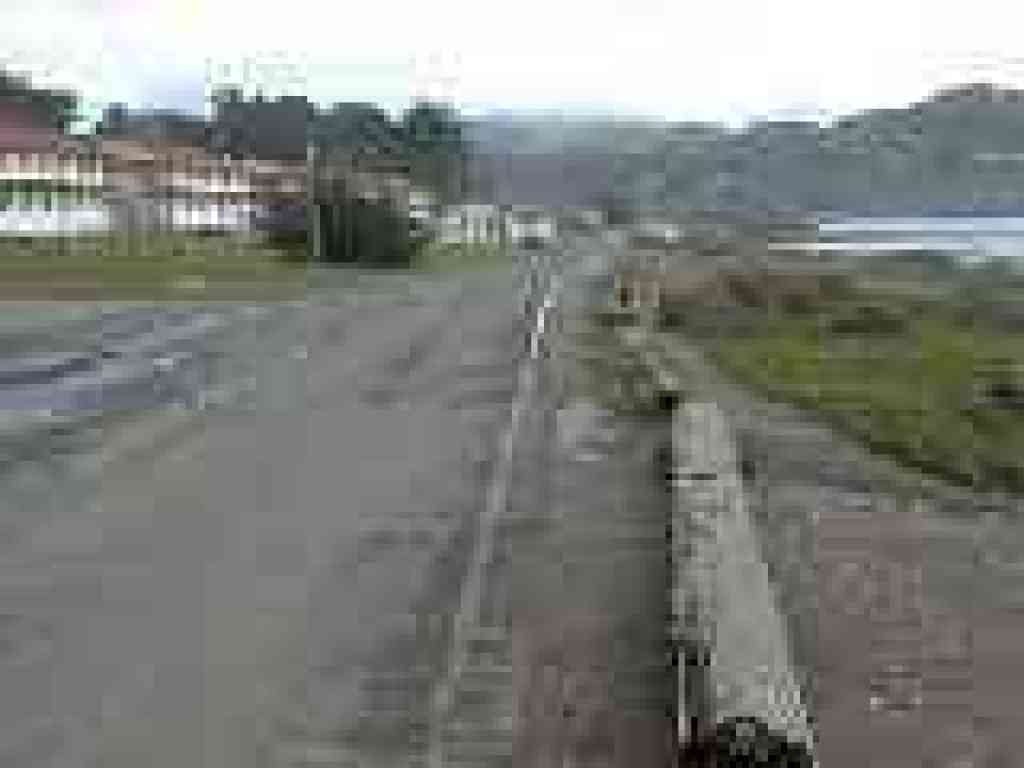 Start out walking along the road