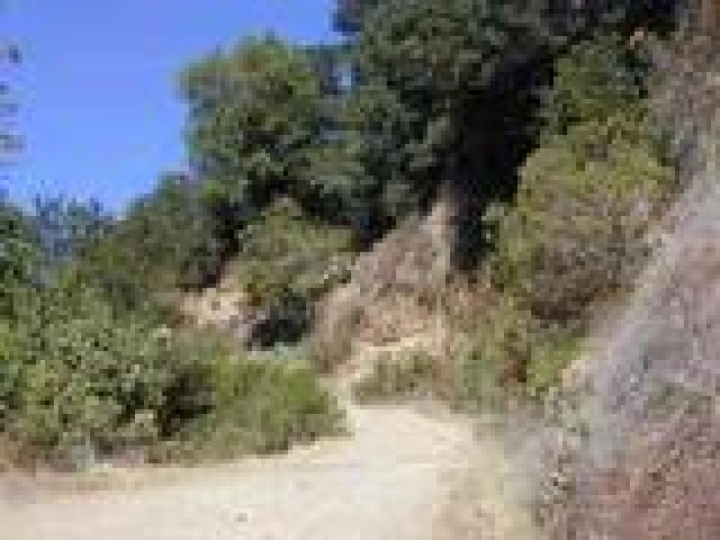 Climbing through a dry area