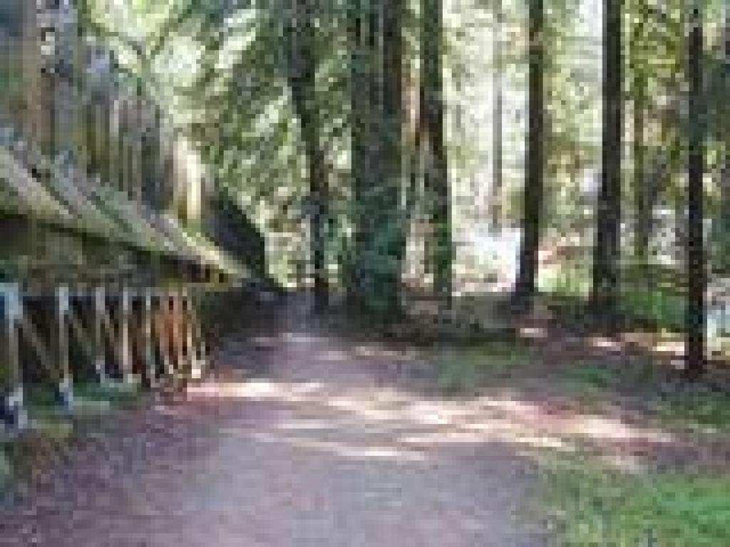 Path along spillway