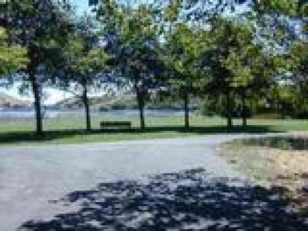 Paved park path