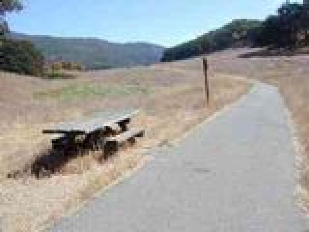 Picnic table along the trail