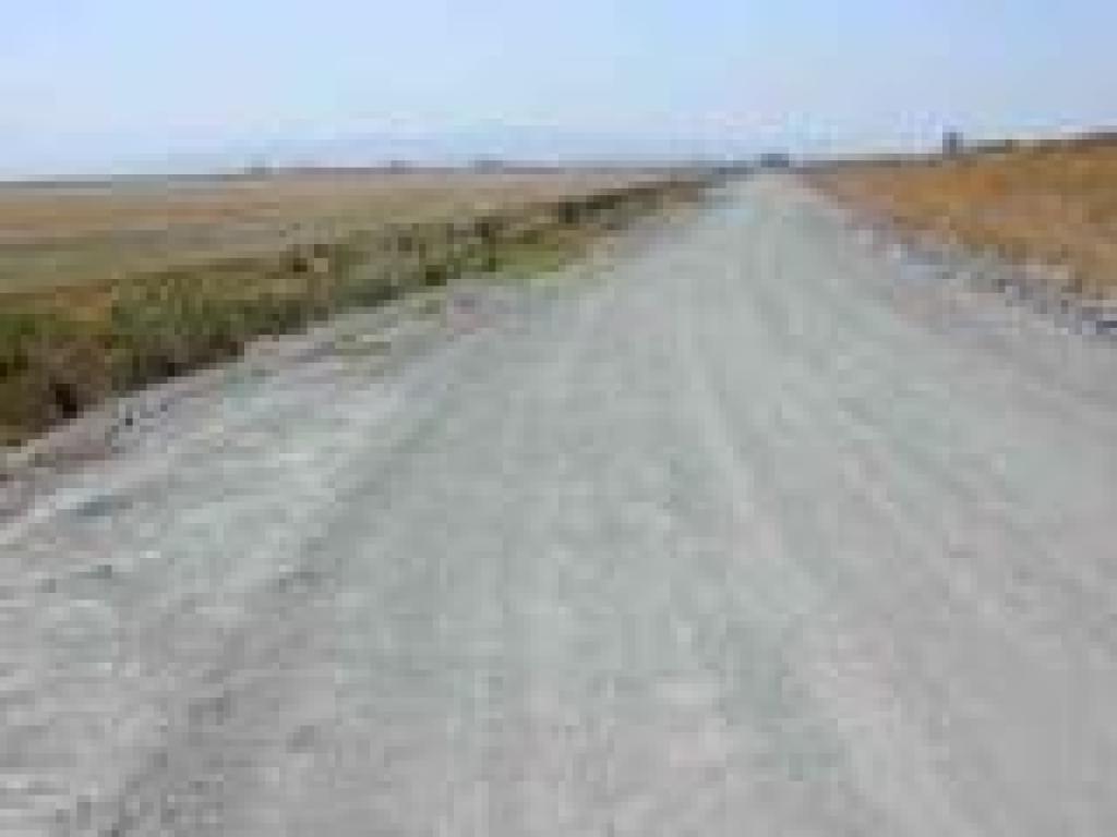 Hayfields on the left
