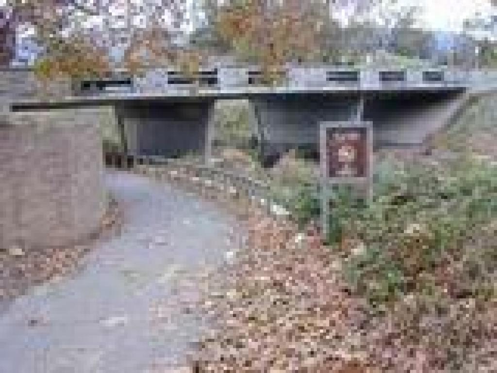 Under a bridge