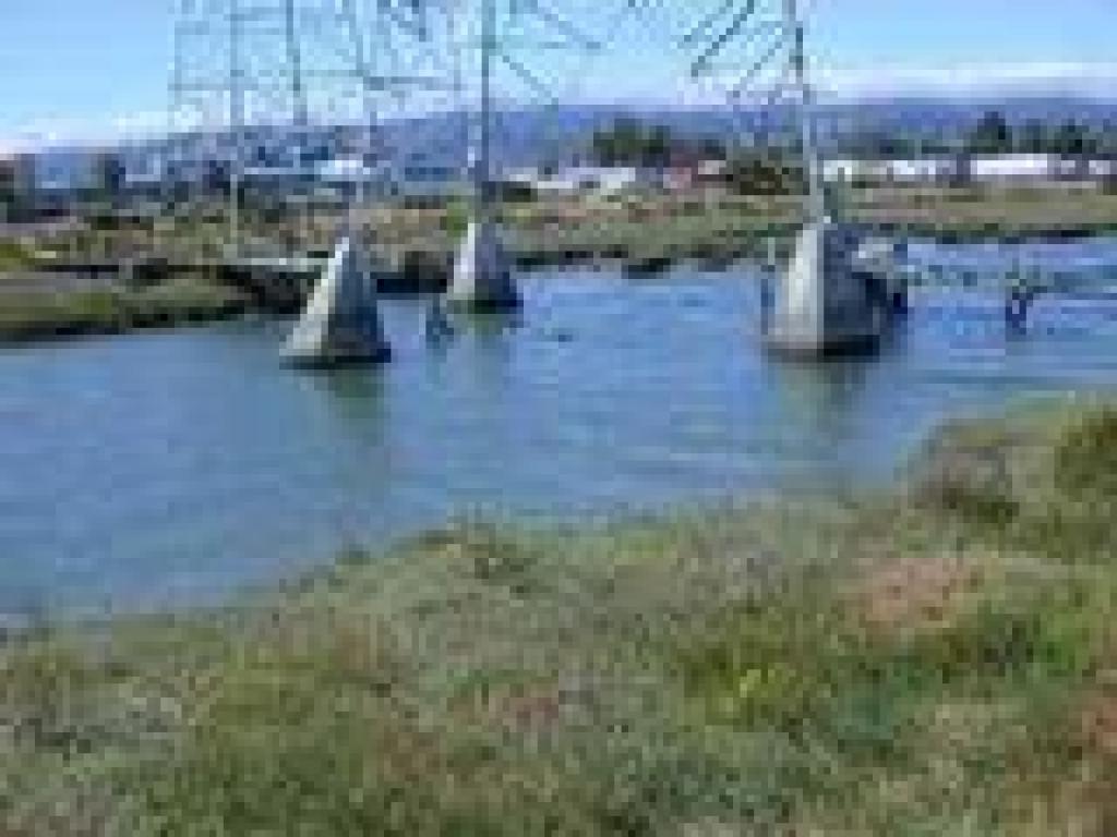 Broken footbridge