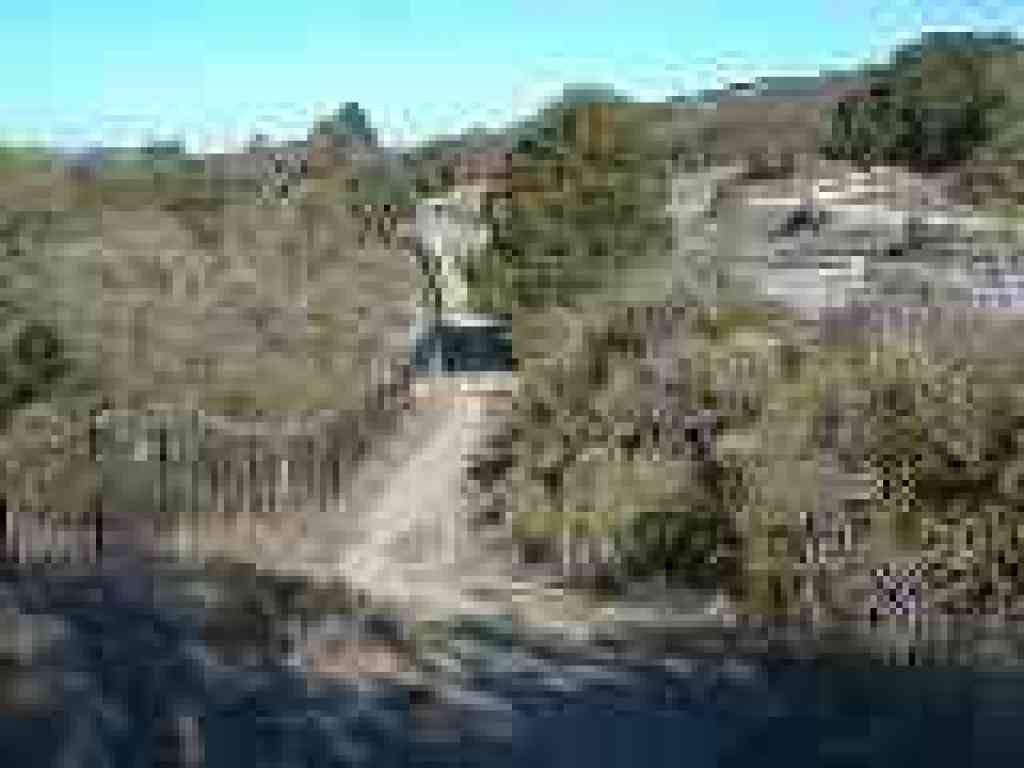 Trail runs along the road