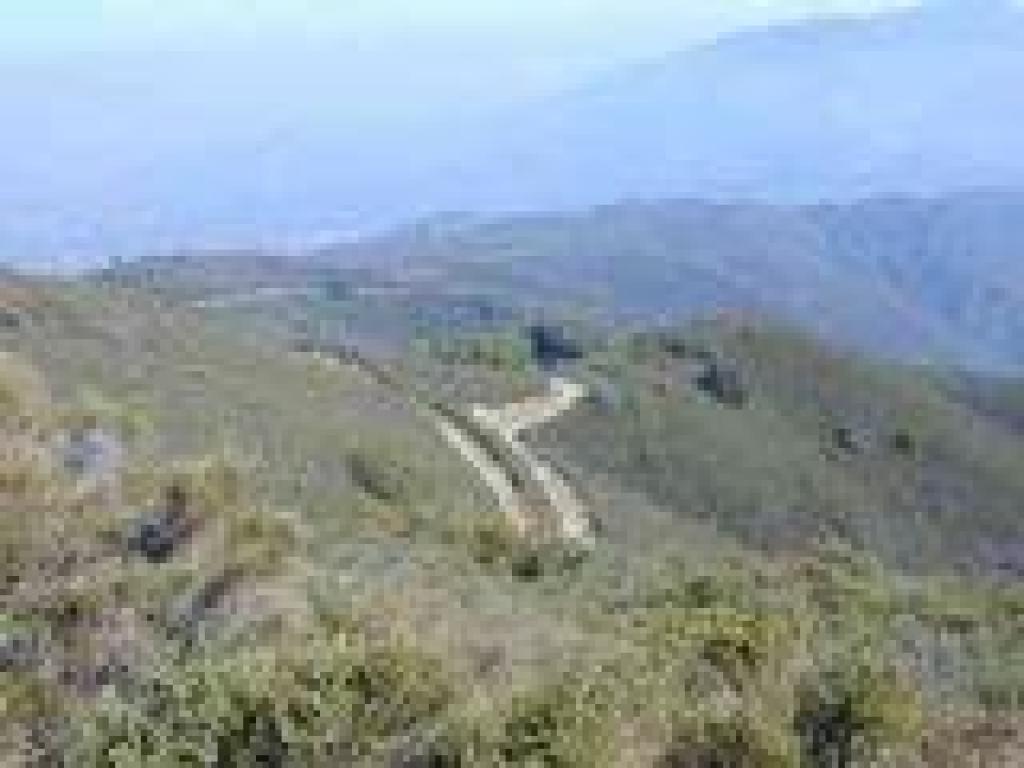 View downhill