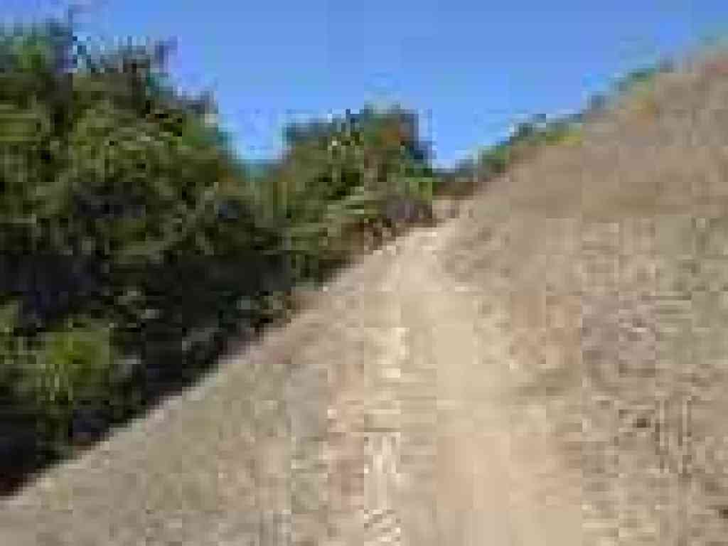 Edging along the hillside