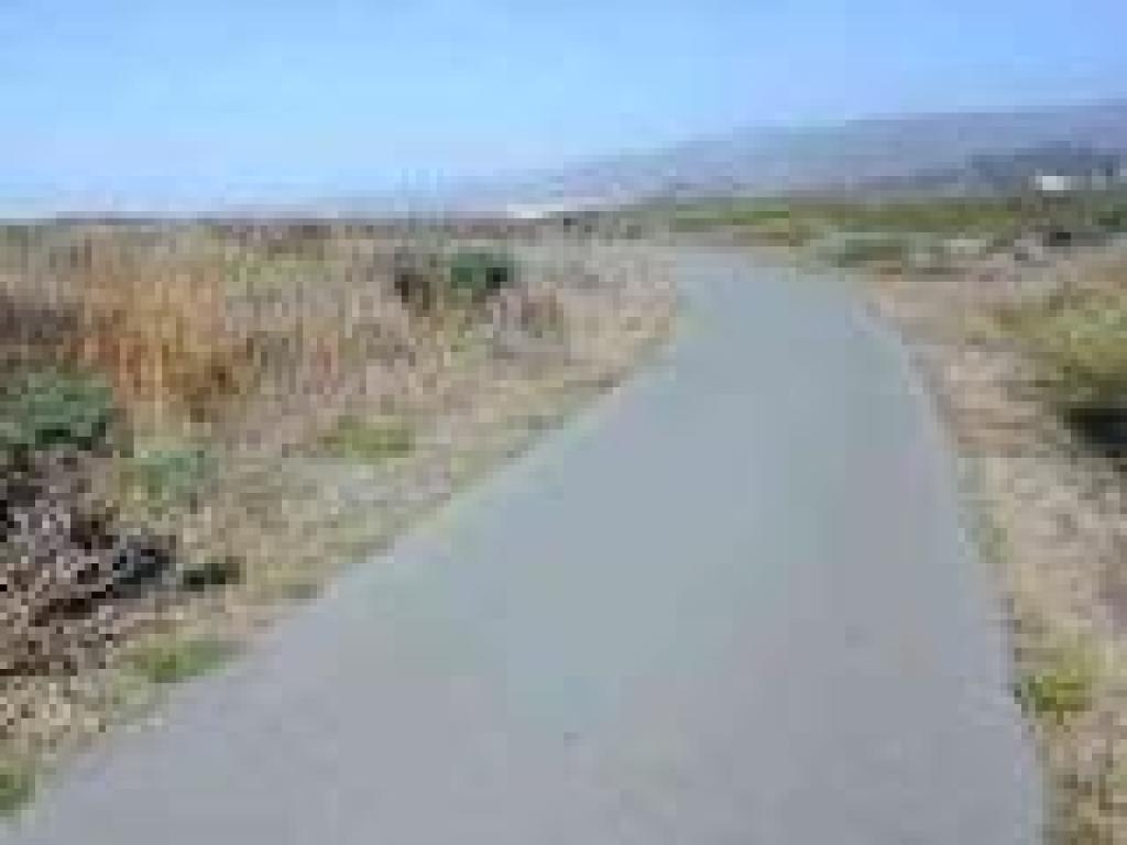 On the north side of the campground