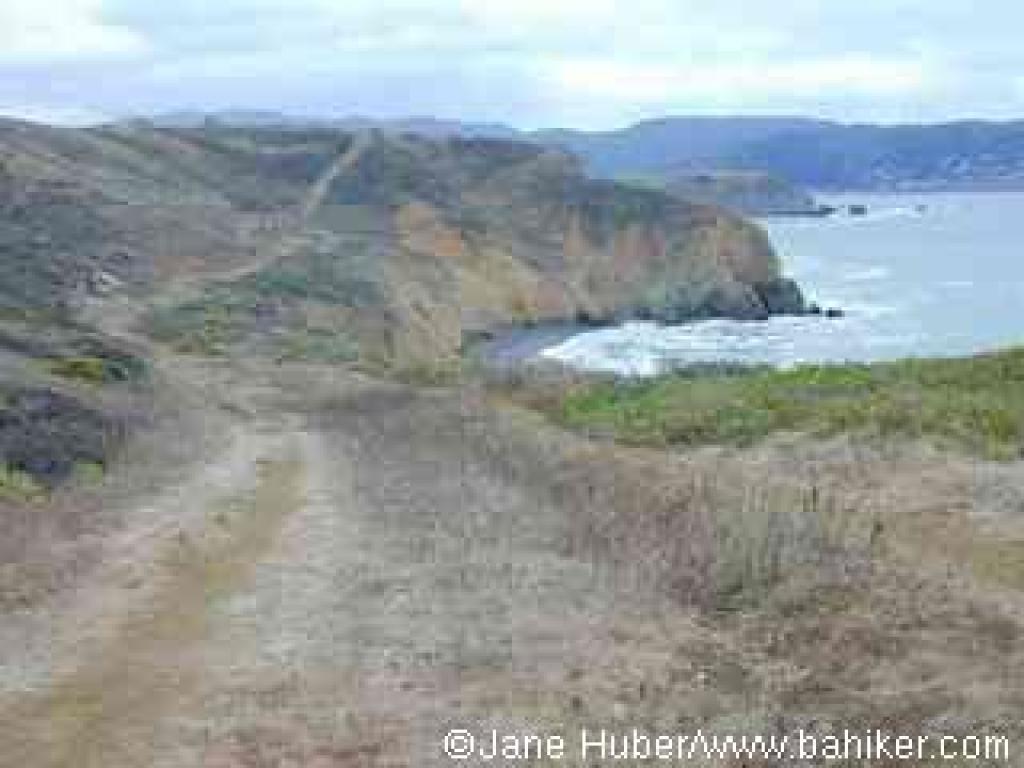 A trail along the coast