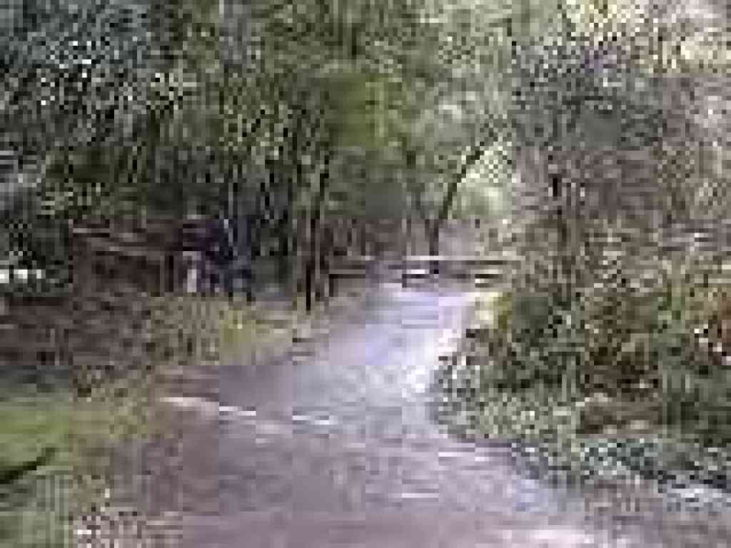 Photo of the approach to a junction