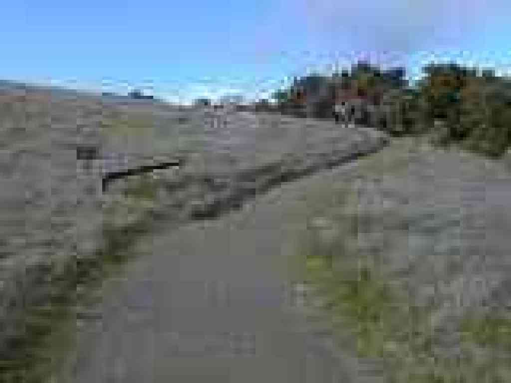 Photo of trail about to reach a crest