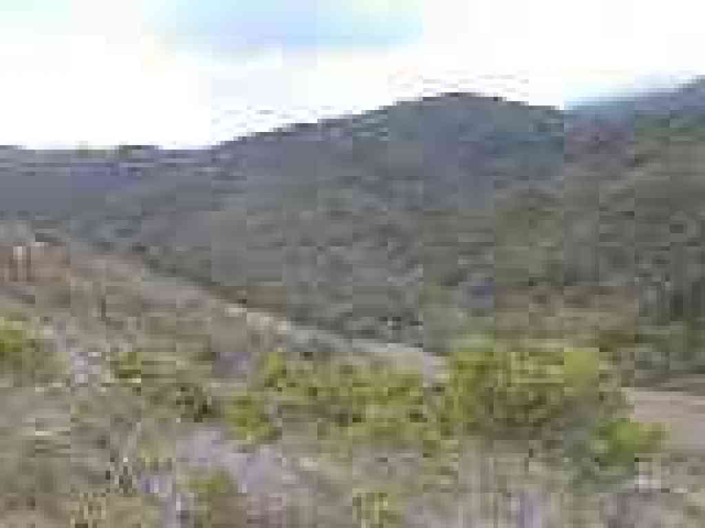 View downhill to the valley