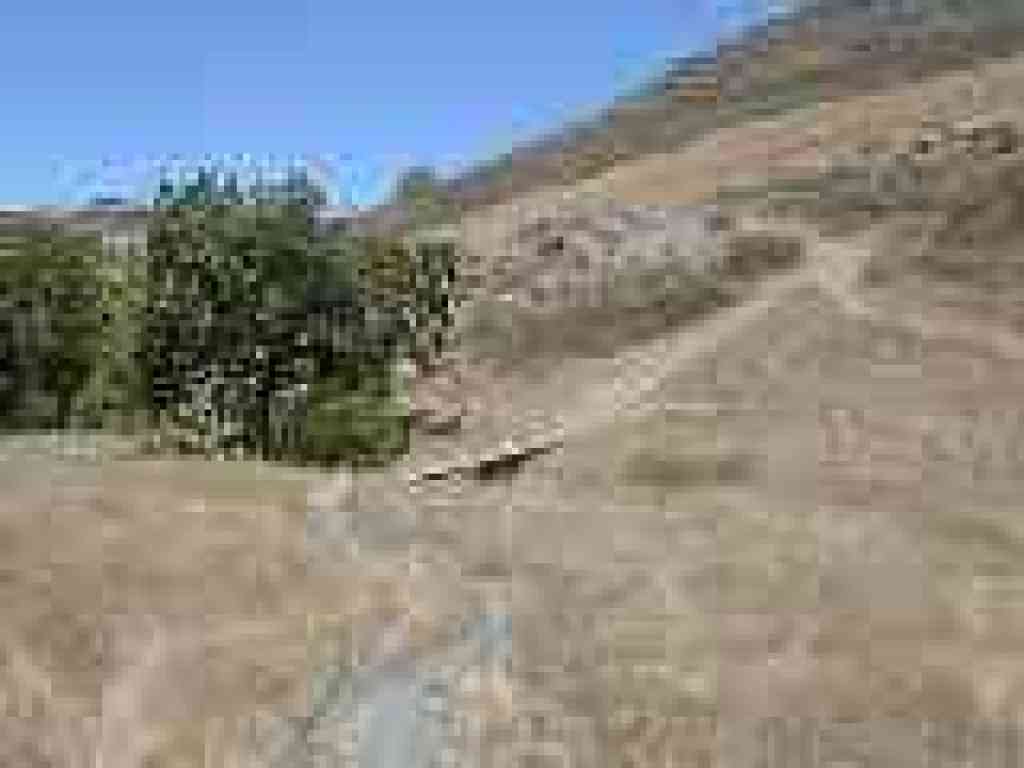 Dropping down to cross a creek