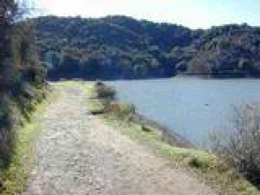 Along the reservoir